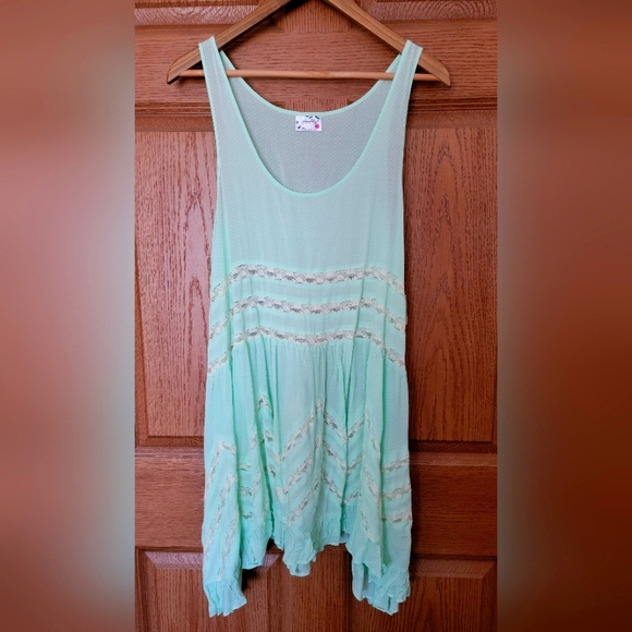 NWT Free People Mint Voile Trapeze Dress Medium - Picture 1 of 3